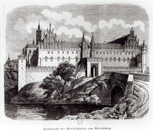 Fasada Północna Zamku Marienburg autorstwa German School
