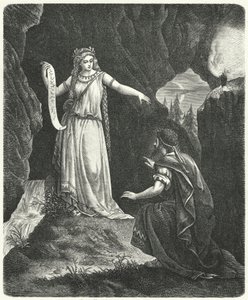 Numa Pompilius z nimfą Egeria (rycina) autorstwa German School