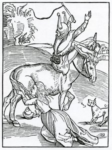 O wielkim gniewie, zdarzenia z małej okazji, ilustracja z angielskiego przekładu „Statek głupców” Alexandra Barclay