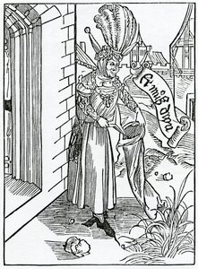 O arogancji i wścibstwie niegrzecznych ludzi w tym kraju, ilustracja z przekładu angielskiego Aleksandra Barclaysa „Statek głupców”, z wydania opublikowanego w 1874 r. autorstwa German School