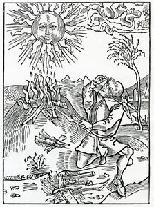 O tych, którzy głupkowato mówili przeciwko dziełom Bożym, ilustracja z angielskiego przekładu „Statek głupców” Aleksandra Barclay