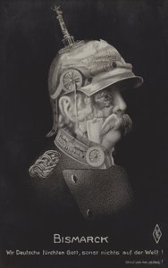 Otto von Bismarck, niemiecki mąż stanu (zdjęcie czarno-białe) autorstwa German School