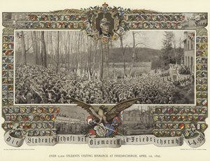 Ponad 5000 studentów odwiedzających Bismarck w Friedrichsruh autorstwa German School