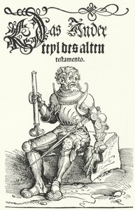 Strona z pierwszego wydania Starego Testamentu Lutra (rycina) autorstwa German School