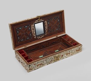 Malowana trumna ślubna z kości słoniowej, 1600-99 autorstwa German School