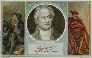 Karta kolekcjonerska Palmin z wizerunkiem Goethego autorstwa German School