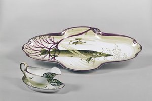 Część porcelanowego serwisu obiadowego, H. Gradl i L. Levallois, Nymphenburg, 1904-6 (porcelana)