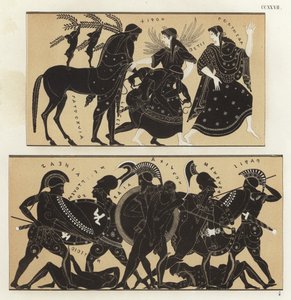 Peleus i Tetyda autorstwa German School