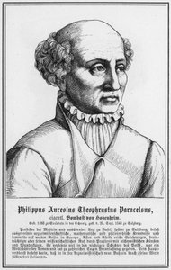 Philip Aureolus Theophrastus Paracelsus (rycina) autorstwa German School