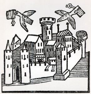Poczta gołębi, 1488 autorstwa German School