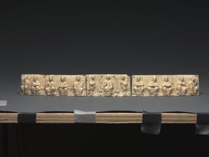 Tablica z przenośnego ołtarza: Chrystus i apostołowie, Dolina Dolnego Renu, 1050-1100 autorstwa German School