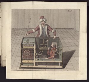 Tablica III, O szachiście Herr von Kempelena i jego replice, Lipsku i Dreźnie: Joh Gottl. Broadhead, 1789 autorstwa German School
