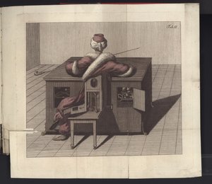 Tablica II z O szachiście Herr von Kempelena i jego replice, Lipsku i Dreźnie: Joh Gottl. Broadhead, 1789 autorstwa German School