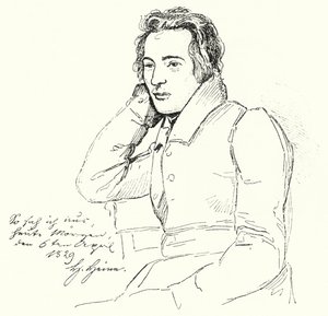 Portret niemieckiego poety i pisarza Heinricha Heinego jako młodzieńca (rycina) autorstwa German School
