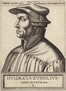 Portret Huldrycha Zwingli autorstwa German School