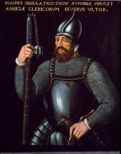 Portret Jana Zizki, wodza husyckiego, XVI w. (obraz) autorstwa German School