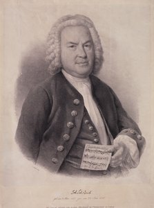 Portret Jana Sebastiana Bacha (1685-1750) rytowany przez F.G. Schlick, 1840 autorstwa German School