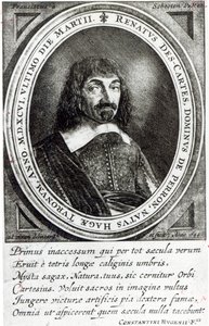 Portret Rene Kartezjusza, 1644 autorstwa German School