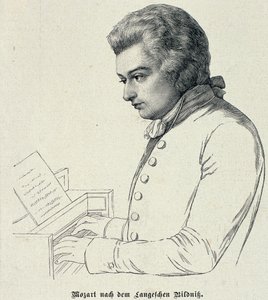 Portret Wolfganga Amadeusza Mozarta (1756-91) autorstwa German School