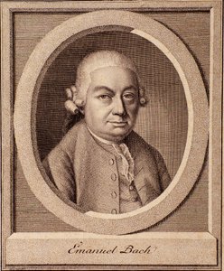 Portret niemieckiego kompozytora Carla Philippa Emanuela Bacha (1714-1788) syna Johanna Sebastiana Bacha autorstwa German School