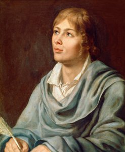 Portret austriackiego kompozytora Wolfanga Amadeusza Mozarta (1756-1791) Malarstwo szkoły niemieckiej XIX wieku. Neapol, Konserwatorium Muzyczne San Pietro a Majella autorstwa German School