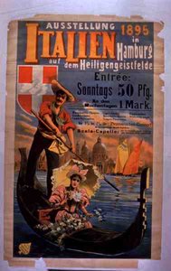 Plakat reklamujący „Włoską wystawę w Hamburgu” autorstwa German School
