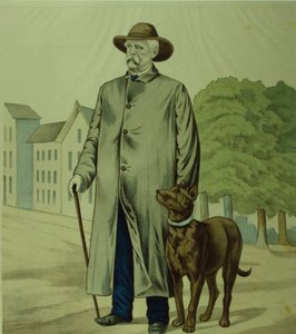 Książę Otto von Bismarck w Friedrichsruh (litografia) autorstwa German School