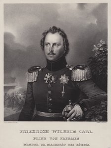 Książę Wilhelm Pruski (1783-1851), brat króla Fryderyka Wilhelma III (lito) autorstwa German School