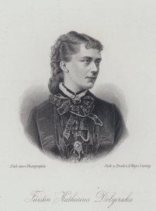 Księżniczka Katarzyna Dolgorukova, kochanka, a później morganatyczna żona cara Aleksandra II Rosji (rycina) autorstwa German School