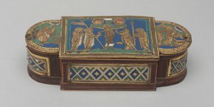 Cyborium, ok.1170-1180 (pozłacana miedź, emalia champlevé i cloisonné, rdzeń drewniany (nowoczesny)) autorstwa German School