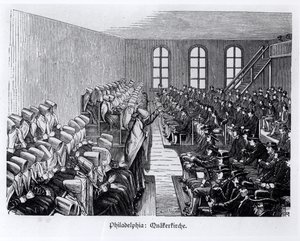 Spotkanie kwakrów, Filadelfia, z "Nord Amerika" Hesse-Warburg, 1888 r. autorstwa German School