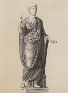 Rzymski mężczyzna w todze praetexta (litografia) autorstwa German School