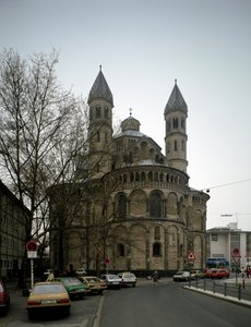 Sztuka romańska: widok kościoła Apotres autorstwa German School