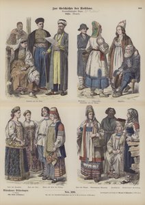 Stroje rosyjskie, koniec XIX w. (kolorowa grawerunek) autorstwa German School