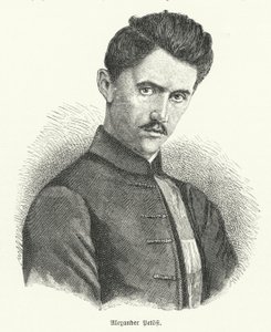 Piękny Petofi, węgierski poeta (Litho) autorstwa German School