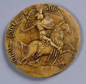 Pieczęć Jana I (1296-1346) Luksemburga, króla Czech autorstwa German School