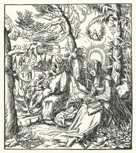 Św. Ida Lotaryńska (c1040-1113) (rycina) autorstwa German School