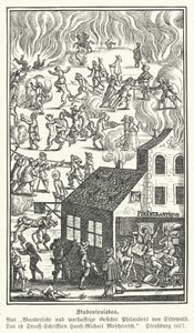 Życie studenckie: scena z Blicke Philanders von Sittewald, Johann Michael Moscherosch (rycina) autorstwa German School