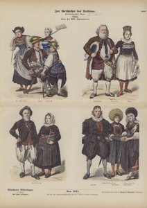 Strój szwajcarski, koniec XVIII w. (kolorowa grawerunek) autorstwa German School