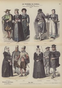Stroje szwajcarskie, połowa XVII wieku (kolorowe grawerowanie) autorstwa German School