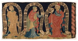 Fragment gobelinu przedstawiającego Trzech Proroków, z Frankonii (wełna) autorstwa German School