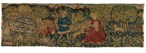Pasek gobelinowy przedstawiający Dziewicę i Jednorożca, prawdopodobnie z Arras autorstwa German School