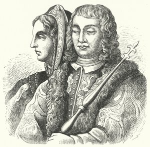 Monarchowie katoliccy, Izabela I Kastylii i Ferdynand II Aragoński (grafika) autorstwa German School