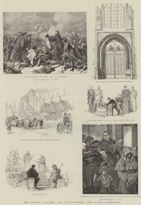 Wizyta cesarza Wilhelma w Wittenberdze, uroczystość Lutra (rycina) autorstwa German School