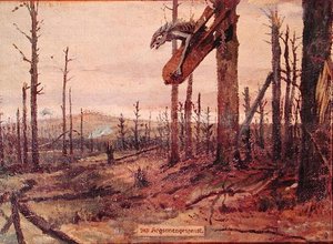 Duch Lasów Argońskich, ok. 1914-18 (olej na płótnie) autorstwa German School