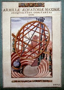 Wielka Armil Równikowa w „Astronomii” Tychona Brahe (1546 – ​​1601), Wandsbeck autorstwa German School