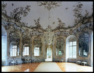Sala Lustrzana zaprojektowana przez Francois Cuvillies (1695-1768), ze sztukaterią Johanna Baptista Zimmermanna (1680-1758), 1734-37 (patrz także 54724) autorstwa German School