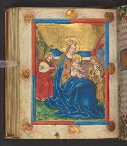 Madonna Pokory, Add. MS 24153, f.76v (tusz i kolor na pergaminie) autorstwa German School