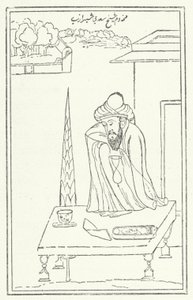 Perski poeta Saadi (grafika) autorstwa German School