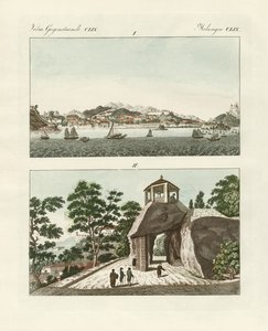 Portugalska kolonia Makau w Chinach (kolorowy grawerunek) autorstwa German School